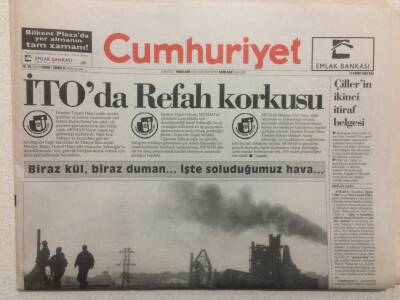 Cumhuriyet Gazetesi 14 Kasım 1995 - İtoda Refah Korkusu GZ34290 - 1