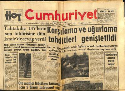 Cumhuriyet Gazetesi 14 Mart 1961 - Kerkükte Çarpışmalar Oluyor GZ80327 - 1