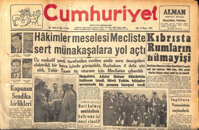 Cumhuriyet Gazetesi 14 Mayıs 1957 - Karadeniz İllerinin Buğday İhtiyacı - Kasım Gülek Akhisarda Sert Konuştu GZ119881 - 1