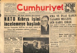 Cumhuriyet Gazetesi 14 Mayıs 1964 - NATO Kıbrıs İşini İncelemeye Başladı - Amiral Hamilton ''NATO Zayıflamış Değildir'' dedi GZ160401 - Gökçekoleksiyon