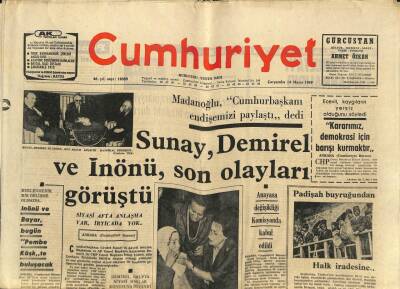 Cumhuriyet Gazetesi 14 Mayıs 1969 - Üniversite Tazminat Tasarısı , Dün AP Grubunda Kabul Edildi GZ88351 - 1