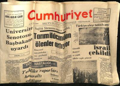 Cumhuriyet Gazetesi 14 Mayıs 1970 - Tarım İlacından Ölenler Artıyor - Üniversite Senatosu , Başbakanı Uyardı GZ124379 - 1