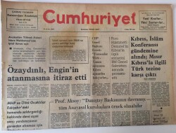 Cumhuriyet Gazetesi 14 Mayıs 1976 - Kıbrıs İslam Konferansı Gündemine Alındı - 1