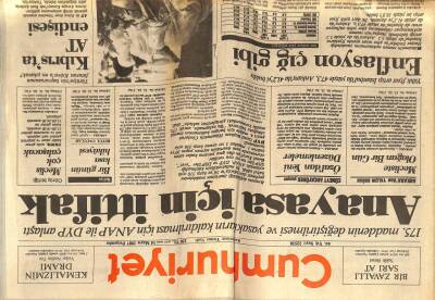 Cumhuriyet Gazetesi - 14 Mayıs 1987 - Anayasa İçin İttifak GZ99603 - 1