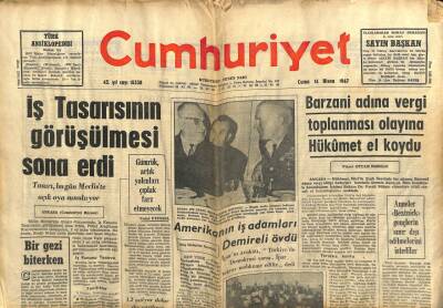 Cumhuriyet Gazetesi 14 Nisan 1967 - Barzani Adına Vergi Toplanmasına Hükümet El Koydu GZ103028 - 1