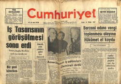 Cumhuriyet Gazetesi 14 Nisan 1967 - Barzani Adına Vergi Toplanmasına Hükümet El Koydu GZ103028 - 2