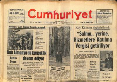 Cumhuriyet Gazetesi 14 Nisan 1968 - Afrikadaki Kıbrıs Konsoloslukları Para Karşılığı Satıldı GZ88349 - 1