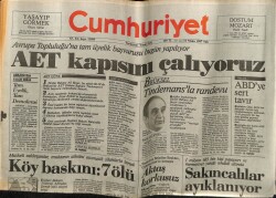 Cumhuriyet Gazetesi 14 Nisan 1987 - Köy Baskını 7 Ölü GZ61278 - 2