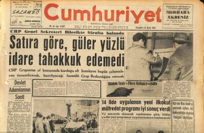 Cumhuriyet Gazetesi 14 Ocak 1963 - Satıra Göre , Güler Yüzlü İdare Tahakkuk Edemedi GZ120608 - 1