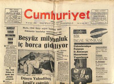 Cumhuriyet Gazetesi 14 Ocak 1969 - İşgalden Sanık Singer İşçileri Serbest Bırakıldı - Beşyüz Milyonluk İç Borca Gidiliyor GZ98212 - 1
