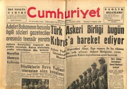 Cumhuriyet Gazetesi 15 Ağustos 1960 - Türk Askeri Birliği Kıbrısa Hareket Ediyor GZ103092 - 2