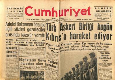 Cumhuriyet Gazetesi 15 Ağustos 1960 - Türk Askeri Birliği Kıbrısa Hareket Ediyor GZ103092 - 2