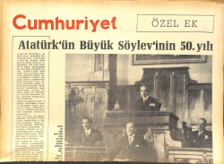 Cumhuriyet Gazetesi 15 Ekim 1977 - Atatürk'ün Büyük Söylevinin 50. Yılı - İstanbul'da Son Yılların En Büyük Banka Soygununda 980 Bin Lira Çalındı GZ143131 - 2