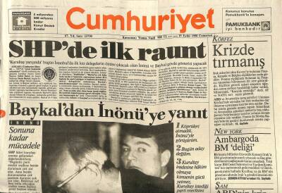 Cumhuriyet Gazetesi 15 Eylül 1990 - Özalın ABD Gündemi Yüklü GZ87529 - 1