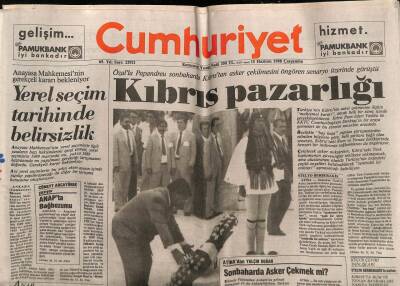 Cumhuriyet Gazetesi 15 Haziran 1988 - Doğum Günü Hediyesi GZ56929 - 1