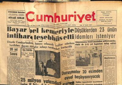 Cumhuriyet Gazetesi 15 Kasım 1960 - Fatin Rüştü Zorlu Soruşturmada GZ103196 - 1
