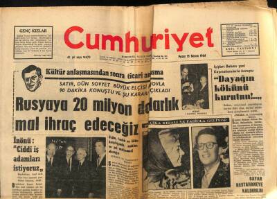 Cumhuriyet Gazetesi 15 Kasım 1964 - Belçika Kralı Ve Fabiola Geliyor GZ88105 - 1