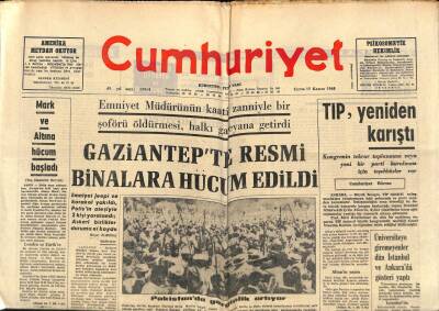 Cumhuriyet Gazetesi 15 Kasım 1968 - Mark Ve Altına Hücum Başladı GZ69594 - 1