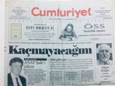 Cumhuriyet Gazetesi - 15 Mayıs 2001 - Kemal Dervişe 2 Ay Süre GZ41851 - 1