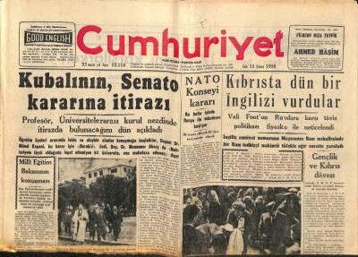 Cumhuriyet Gazetesi 15 Nisan 1958 - İstanbulun Yıllık Yiyecek İhtiyacı - Kızılaya Devredilen Kahveler GZ98134 - 1