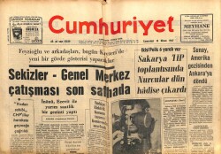 Cumhuriyet Gazetesi 15 Nisan 1967 - Sekizler-Genel Merkez Çatışması GZ103221 - 1
