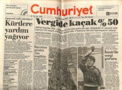 Cumhuriyet Gazetesi 15 Nisan 1991 - Kürtlere Yardım Yağıyor GZ60899 - 2
