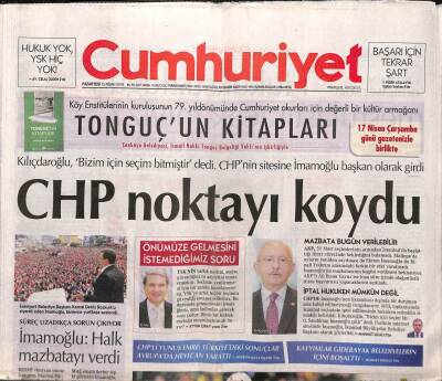 Cumhuriyet Gazetesi 15 Nisan 2019 - Köy Enstitülerinin Kuruluşunun 79. Yıldönümünde Cumhuriyet Okurları İçin Değerli Bir Kültür Armağanı GZ94997 - 1