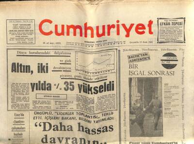 Cumhuriyet Gazetesi 15 Ocak 1969 - Altın İki Yılda %35 Yükseldi GZ103062 - 1