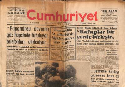 Cumhuriyet Gazetesi 15 Temmuz 1964 - Bakırköy Dün Büyük Bir Yangın Tehlikesi Atlattı GZ82505 - 1