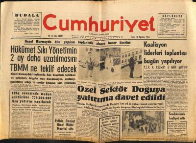 Cumhuriyet Gazetesi 16 Ağustos 1963 - İzmirde 36 Süt Nümunesinden 28inde Koli Basili Bulundu GZ88356 - 1