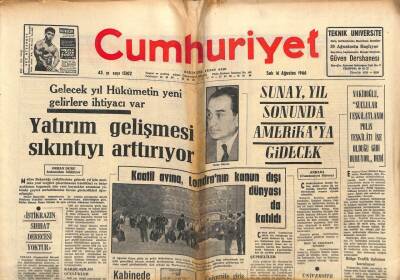Cumhuriyet Gazetesi 16 Ağustos 1966 - Çorumlu İşçiler İstanbula Yürüyüşe Başladı GZ85330 - 1