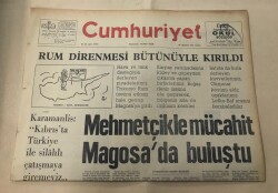 Cumhuriyet Gazetesi 16 Ağustos 1974 GZ1480 - 2