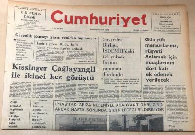 Cumhuriyet Gazetesi 16 Ağustos 1976 GZ140 - 2