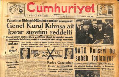 Cumhuriyet Gazetesi 16 Aralık 1957 - İneboluya Göktaşı Düştü - Törenle Açılan Hazar Hidro-Elektrik Santralı Elazığa Verdiği Cereyanı Kesti GZ119749 - 1
