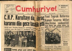 Cumhuriyet Gazetesi 16 Aralık 1962 - C.H.P Kurultayı da , İhraç Kararını Dün Gece Tasdik Etti GZ70064 - 2