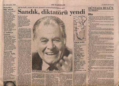 Cumhuriyet Gazetesi 16 Aralık 1989 - Perdenin Şuhları, Saharov Öldü, Özalın Ailesinin Serveti Tartışıldı GZ84498 - 1