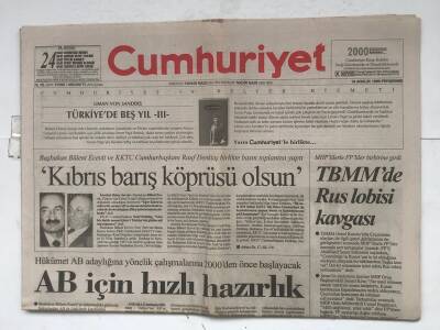 Cumhuriyet Gazetesi 16 Aralık 1999 - TBMMde Rus Lobisi Kavgası GZ8479 - 1