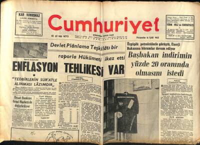 Cumhuriyet Gazetesi 16 Eylül 1965 - Ürgüplü Petrolcülerle Görüştü , Enerji Bakanına Hücumlar Devam Ediyor GZ85557 - 1