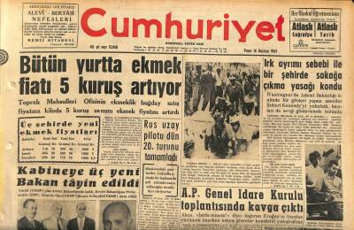 Cumhuriyet Gazetesi 16 Haziran 1963 - Amerikanın Kromla İlgili Yeni Teklifi - A.P. Genel İdare Kurulu Toplantısında Kavga Çıktı GZ120674 - 1