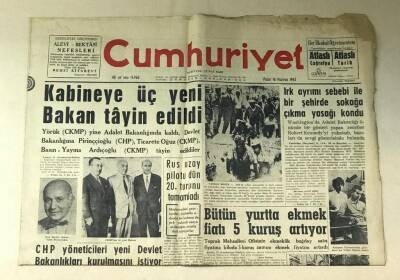 Cumhuriyet Gazetesi 16 Haziran 1963 GZ799 - 1
