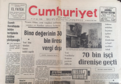 Cumhuriyet Gazetesi 16 Haziran 1970 - 70 Bin İşçi Direnişe Geçti - GZ12094 - 1