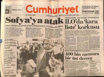 Cumhuriyet Gazetesi 16 Haziran 1989 - Sınırda Göçmen Kuyruğu GZ65086 - 1