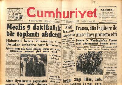 Cumhuriyet Gazetesi 16 Kasım 1957 - Kanadada Bir Bakanın Ehliyeti Elinden Alındı GZ85286 - 1