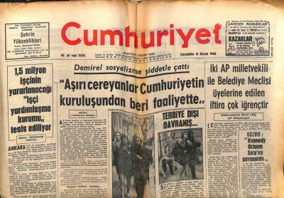 Cumhuriyet Gazetesi 16 Kasım 1966 - Demirel Sosyalizme Şiddetle Çattı GZ103136 - 1