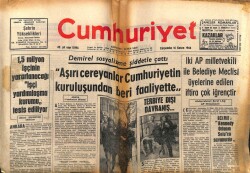 Cumhuriyet Gazetesi 16 Kasım 1966 - İşveren Grevci İşçilerle Beraber Eğlendi GZ103137 - 2