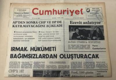 Cumhuriyet Gazetesi 16 Kasım 1974 GZ1393 - 2