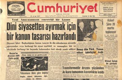 Cumhuriyet Gazetesi 16 Mart 1963 - Transformatör Arızası Yüzünden Ankara Tamamen Karanlıkta Kaldı - Gürsel İnönü İle Görüştü GZ120569 - 1