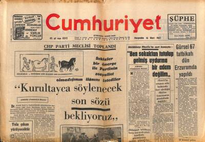 Cumhuriyet Gazetesi 16 Mart 1967 - Svetlana Hint - Sovyet İlişkilerini Bozacak Mı ? GZ96938 - 1