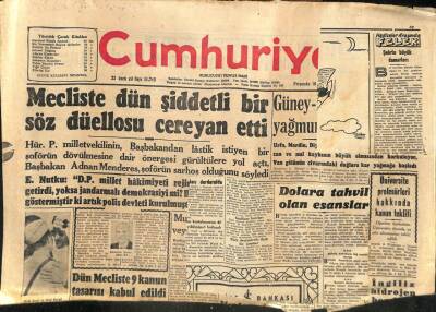 Cumhuriyet Gazetesi - 16 Mayıs 1957 - Dolara Tahvil Olan Esaslar GZ110246 - 1