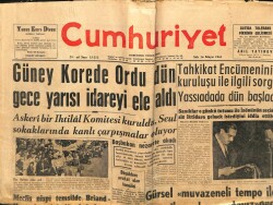 Cumhuriyet Gazetesi 16 Mayıs 1961 - Güney Korede Ordu Gece Yarası İdareyi Ele Aldı GZ103129 - 2